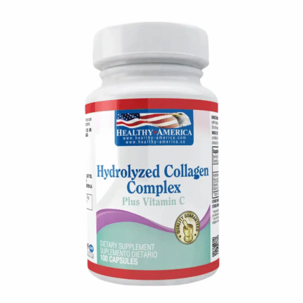 Colageno Hidrolizado + Vitamina C 100 Capsulas Healthy America.