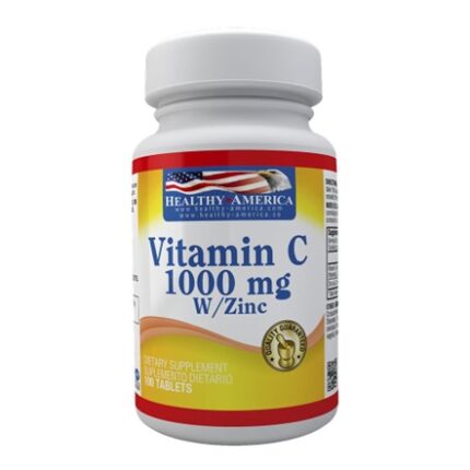 Vitamina C 1000 Mg con Zinc x 100 Tab - Healthy America.