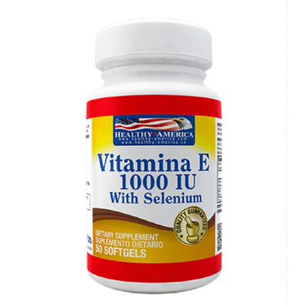 Healthy America Vitamin E 1000IU W Selen (50 Caps).