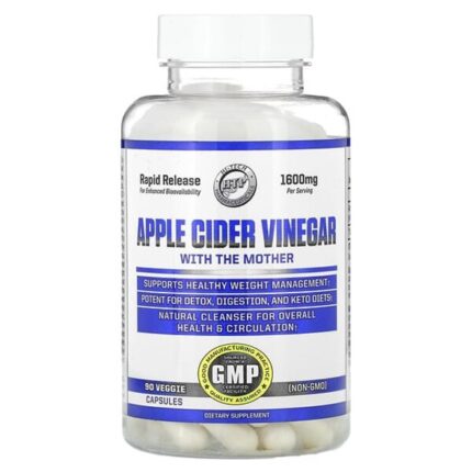 Hi Tech Pharmaceuticals, Vinagre de sidra de Manzana 90 cápsulas vegetales.