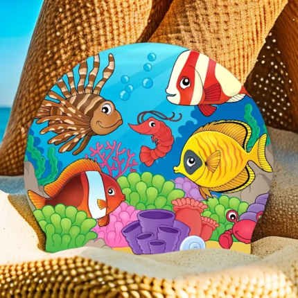 Gorro natación diseño animado.