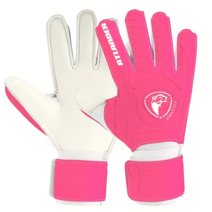 Guantes arquero Atlander con antifractura. Rosado/ Blanco.